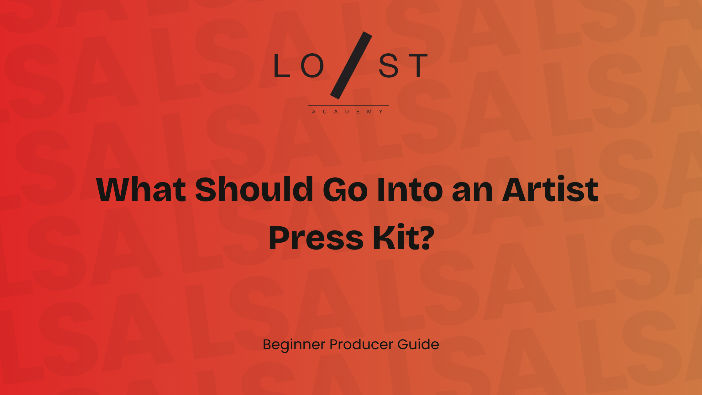 What should go into an artist press kit?